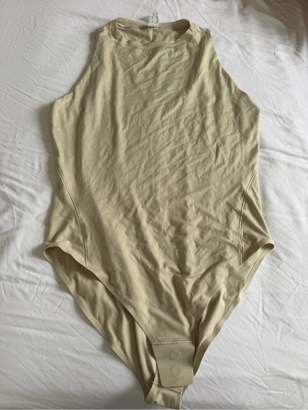 lululemon athletica High Neck Sleeveless Bodysuit in Cream